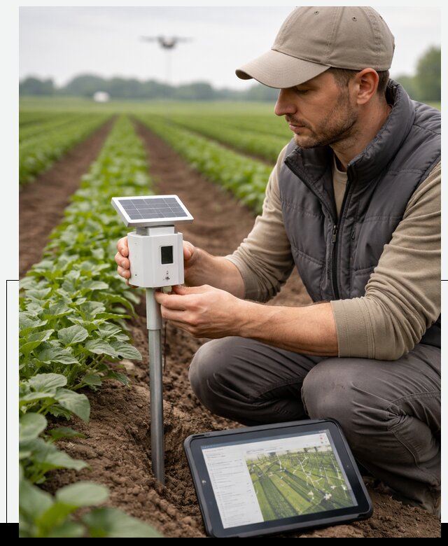 IoT мониторинг сельскохозяйственных полей и контроля в Грозном